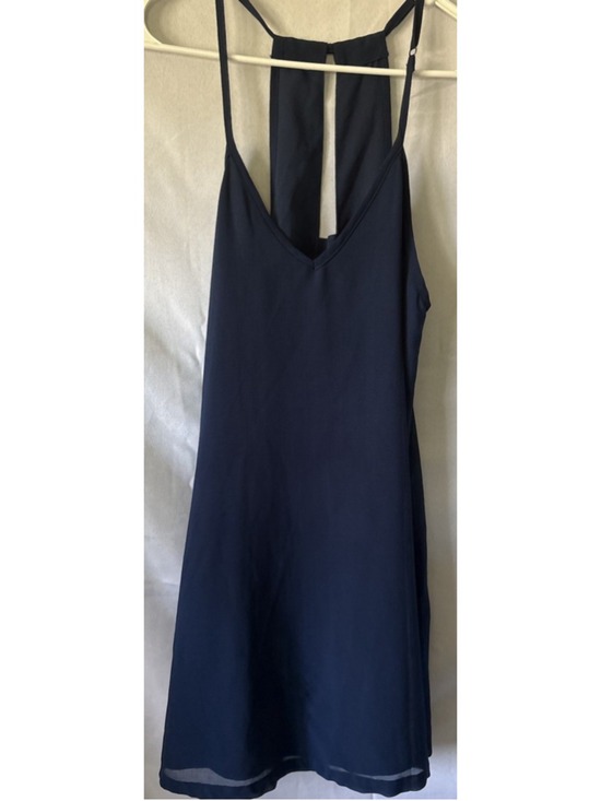 Pearle 88 Dresses & Skirts - Pearle 88 The Unexpected Dress Navy Blue XS Mini V-Neck Open Back Boutique